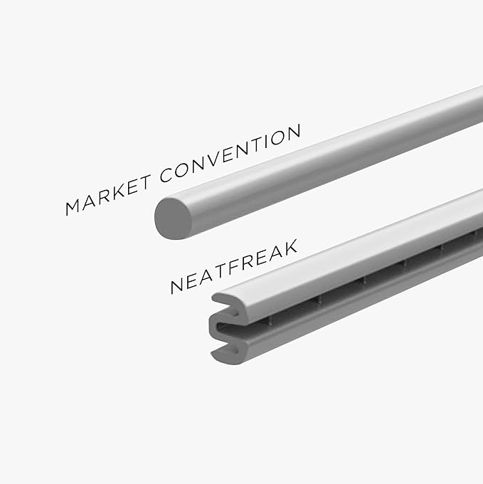 Neatfreak Slim Non Slip Hangers - Space Saving Hangers for Clothes with Lingerie Hooks and Pants Accessories Bar - Patented W Frame White Plastic (40)