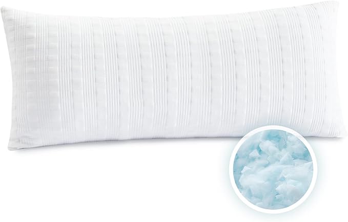 Meoflaw Cooling Pillows for Sleeping Body Size,Shredded Memory Foam Bed Pillow with Double Sided Material Pillow Case,Adjustable Loft-Slow Rebound Body Pillow for Side & Back Sleeper