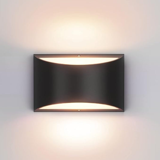 Aipsun Black Modern LED Wall Sconce Indoor Wall Lights 1 Pack Hardwired Up and Down Wall Mount Light for Living Room Bedroom Hallway Corridor Conservatory Warm White 3000K(with G9 Bulbs)