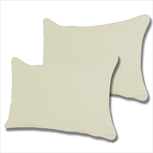 Comfort Classics Set of 2 Sunbrella Outdoor/Indoor Welted Lumbar Pillows Inc. (Canvas)