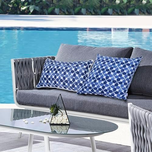 Outdoor Throw Pillows - Decorative Pillows with Insert Included Set of 2 Outdoor Pillows for Patio Furniture 18x18 Inch