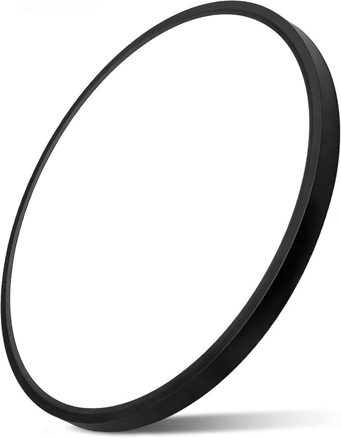 20 Inch Large LED Flush Mount Ceiling Light, 40W, 4350LM, 3000K/4000K/6000K CCT Selectable, Black Round Flat Panel Light, Fits for Hallway, Kitchen, Bedroom, Laundry Room