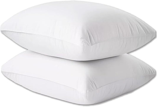 Hotel Collection Thick Bed Pillows King Size Set of 2 Soft Plush Fluffy Side Sleeper Pillow for Adults Back Sleeping High Loft Medium Firmness White 20x36 inches