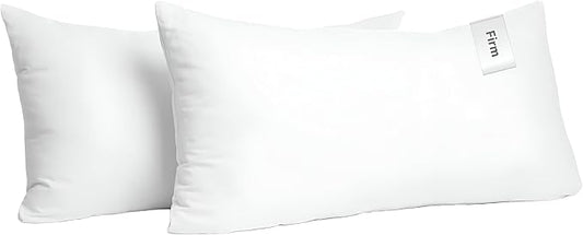 Digital Decor 100% Cotton King Size Hotel Pillows, U.S. Made Hypoallergenic Pillows with Down Alternative Fiber Fill, Set of 2, Three Comfort Levels, (Soft, Medium, Firm) Firm