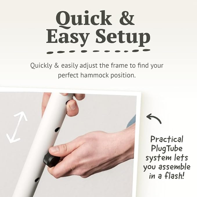 LA SIESTA® - Large Double Brisa Classic Hammock & Nautico Steel Stand - Weather & Tear Resistant Portable Hammock w/Stand - Balcony Porch Garden Outdoor Indoor Hammock - 2-Person Max 355 Lbs, Marine