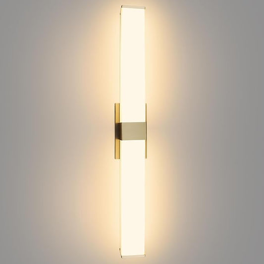 Kalium 33in Modern Wall Sconces, Dimmable Bathroom Vanity Lights, 3000K Warm White LED Indoor Sconces Lighting for Bathroom, Stairs, Living Room, Bedroom. Hardwired.