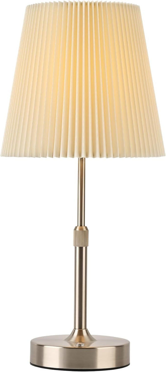 Cordless Table Lamp, 2700K Stepless Dimmable Wireless Touch Lamp with 2 Bulbs, 5200mAh Rechargeable Battery Operated Lamps for Living Room, Kitchen, Bedside, Dining Room, Bar(Silver)