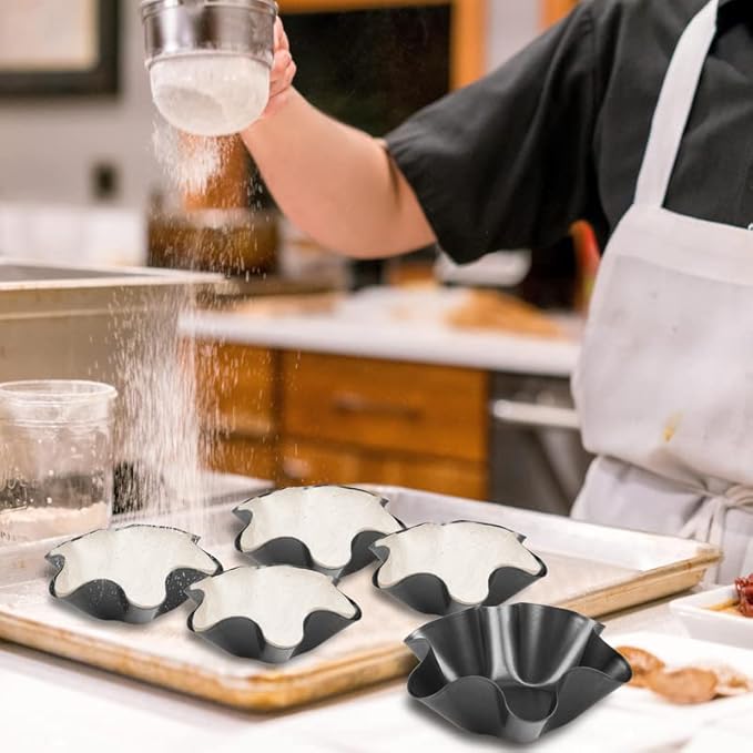 RUVINCE Nonstick Tortilla & Taco Shell Maker Set of 6, 8.75-Inch Heavy-Duty Bakeware for Mexican Cuisine