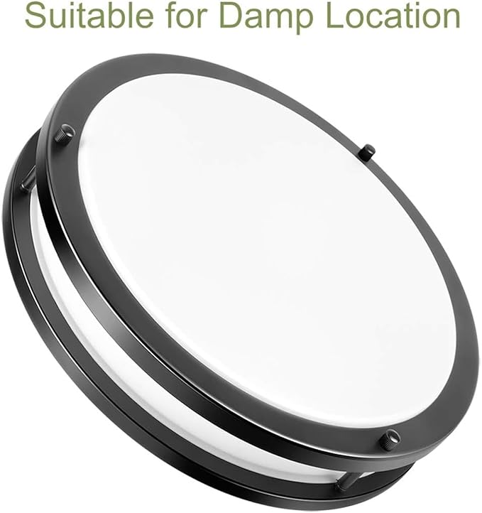 36W Dimmable Ceiling Light Fixture, 12 inch Flush Mount Light Fixture, LED Ceiling Lights for Bathroom, Bedroom, Kitchen, Super Bright 4000 Lumens, 400W Equivalent, 5000K Daylight