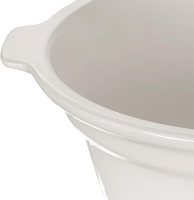 Zing Ceramic Mixing Bowls for Kitchen 5 Qt, Large Salad Bowl, Colorful Vibrant Nesting Bowls for Cooking, Baking, Prepping, Serving, Salad, Housewarming Gift, Microwave Dishwasher Safe, White