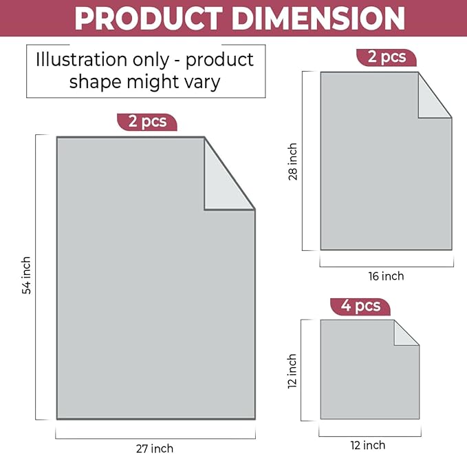 Pack of 8 Towels Set, 2 Large Bath Towels, 2 Hand Towels, 4 Wash Cloths, 100% Cotton, Lighter Weight, Quicker to Dry, Super Absorbent, Perfect for Bathroom (Burgandy)