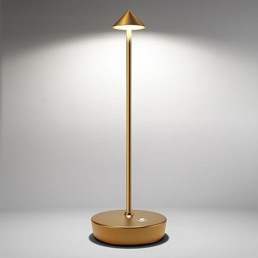 Cordless Table Lamps Rechargeable, 6000mAh Battery Operated LED Desk Lamp Outdoor Waterproof Portable Touch Dimmable Table Night Light for Patio Restaurant Dining Home Bronze