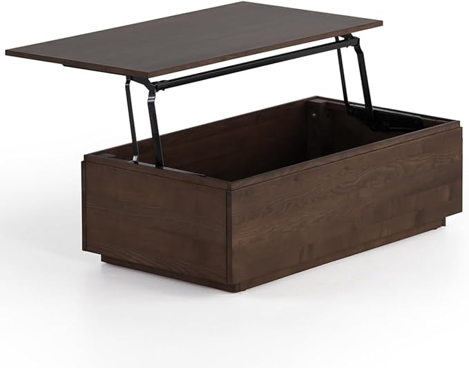 Transformer Table Lift Top Coffee Table with Storage, Modern Coffee Table for Living Room, Home Office & Dining, Space-Saving Small Coffee Desk with Panel Hidden Storage for Transformer Dining Table