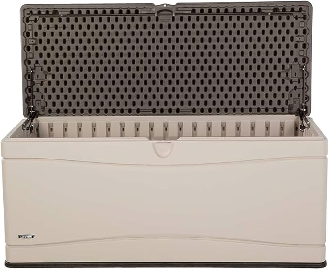 Lifetime 60012 Extra Large Deck Box, 130 Gallon, Desert Sand/Brown