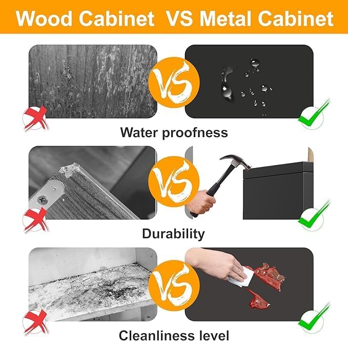 Metal Dresser for Bedroom 2 Drawers Dresser Metal Storage Dressers Organizer,24.8" H Black Drawer Chest, Closet Organizers for Living Room, Hallway, Closet