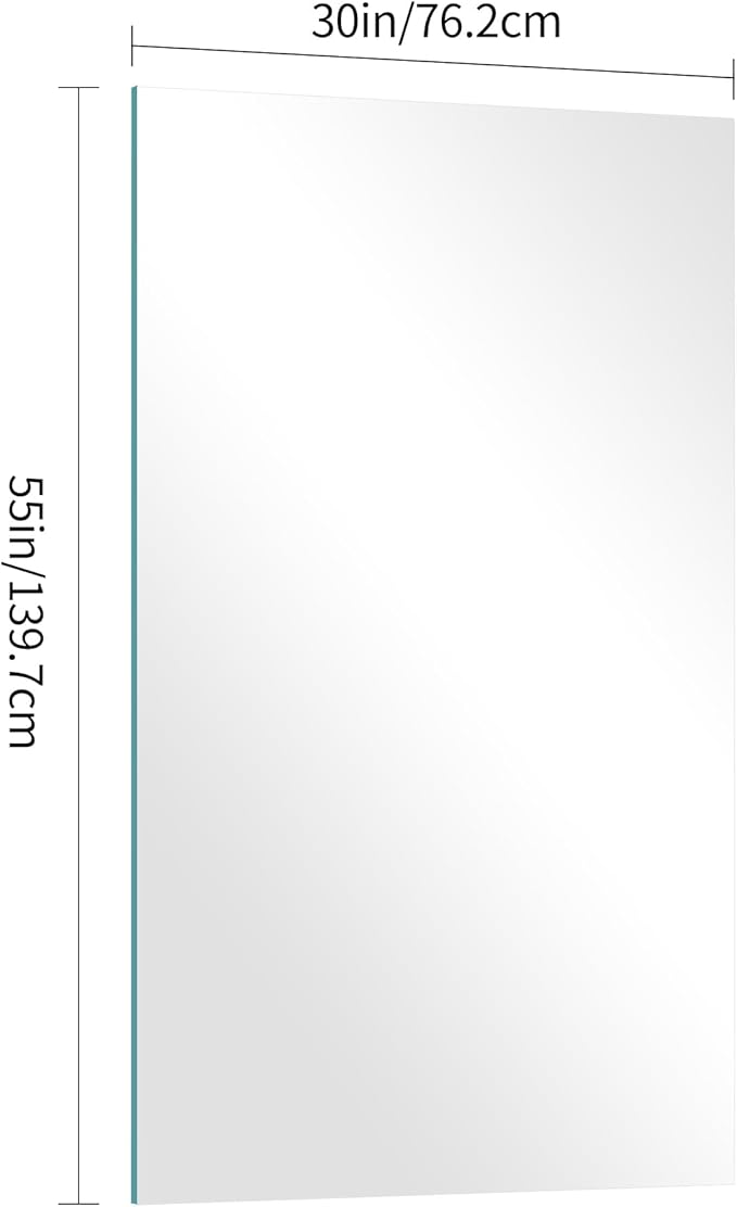 KOCUUY Large Frameless Mirror,55x30 Inch Rectangle Bathroom Vanity Mirror for Over Sink, Upgraded Shatterproof Unframed Design for Bedroom, Living Room, Entryway