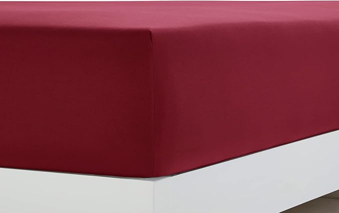 Clara Clark Bed Sheets, Premier 1800 Series 4 Piece Bed Sheet Set, Deep Pocket, Wrinkle, Fade, Stain Resistant, Luxury Soft Bedding Sheets & Pillowcases, Full, Burgundy Red