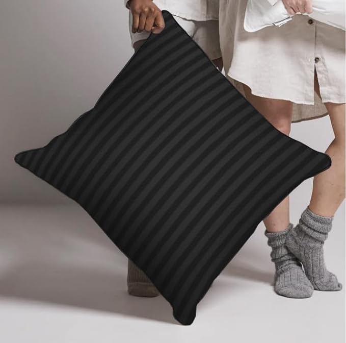 Pillows Insert 26x26 Set of 2 Soft and Supportive Decorative Throw Pillows for Couch and Bed,Indoor Square Pillow Stuffing for Living Room with Premium Original Down Alternative Filling,Black