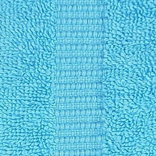 SALBAKOS 100% Turkish Cotton Bath Towel Set of 4 27x54 inch | Heirloom Quality | Hotel & Spa Collection | Ultra Soft, Super Absorbent, Long Lasting Bath Towels | Made in Turkey (Aqua, 4 Bath Towels)