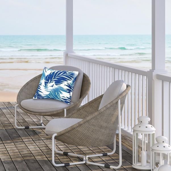 Outdoor Throw Pillows - Decorative Pillows with Insert Included Set of 2 Outdoor Pillows for Patio Furniture 18x18 Inch