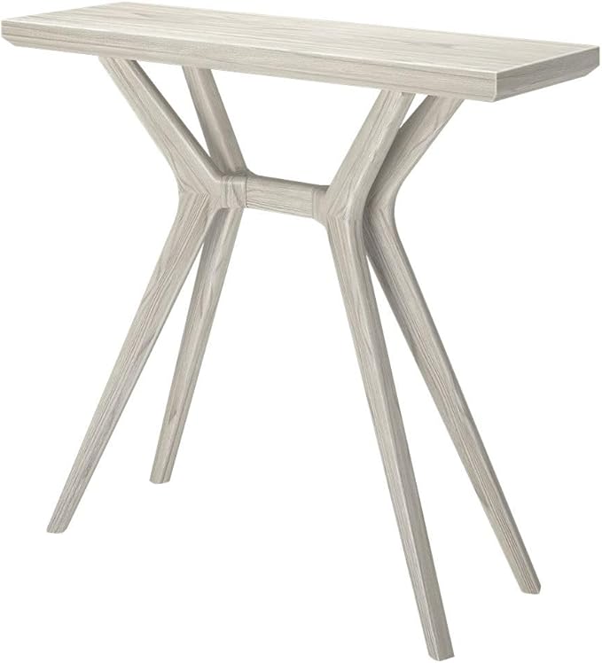Plank+Beam Verso Console Table, 36 Inch Solid Wood Modern Sofa Table, Narrow Entryway Table for Hallway, Behind The Couch, Living Room, Foyer, Coastal White