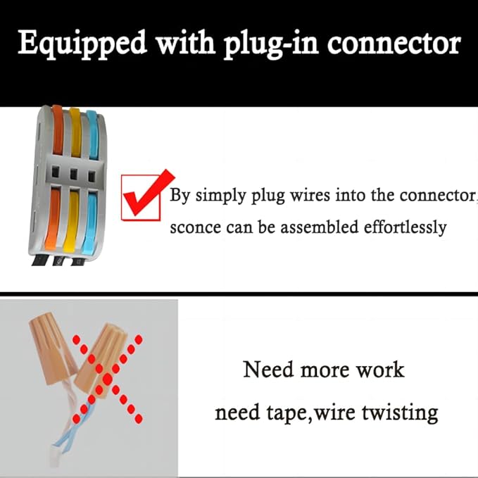 Modern Plug in Wall Sconce with Cord Brass Bathroom Vanity Light with Milky White Cylinder Glass Shade Set of 2