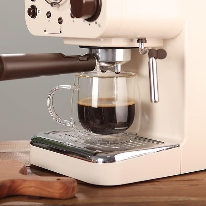 10oz Double Walled Glass Coffee Mugs Set of 2, Clear Insulated Mug for Cappuccino, Latte, Borosilicate Glass Cup, Heat & Cold Resistant Glasses