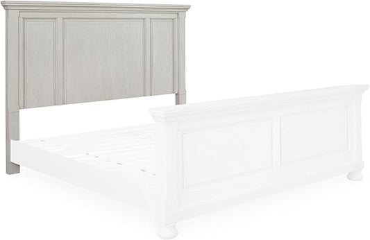 Signature Design by Ashley Robbinsdale Farmhouse Panel Headboard ONLY, King/California King, Whitewash