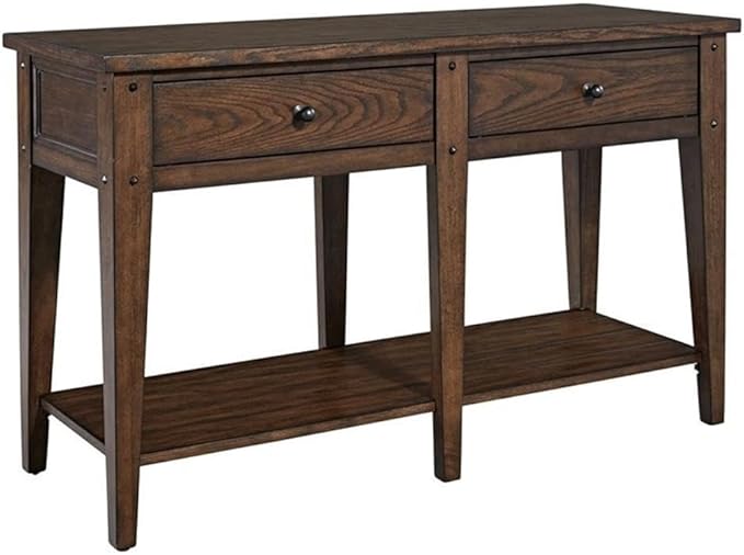 Liberty Furniture Industries Lake House Sofa Table, W48 x D18 x H29, Dark Brown