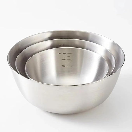 MANHONGYU Stainless Steel Mixing Bowls-3 Packs Small Thicker Stainless Steel Flat Bottom Mixing Bowls Set, Home, Refrigerator, and Kitchen Food Storage Organizers
