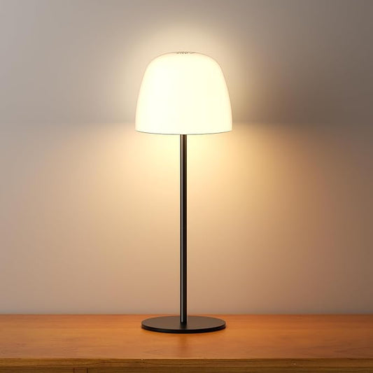 Portable Cordless Table Lamp, 3 Color Stepless Dimming 5500mAh Rechargeable Battery Operated LED Desk Lamp, for Bedroom/Couple Dinner/Desk/Cafe/Dining Room/Terrace