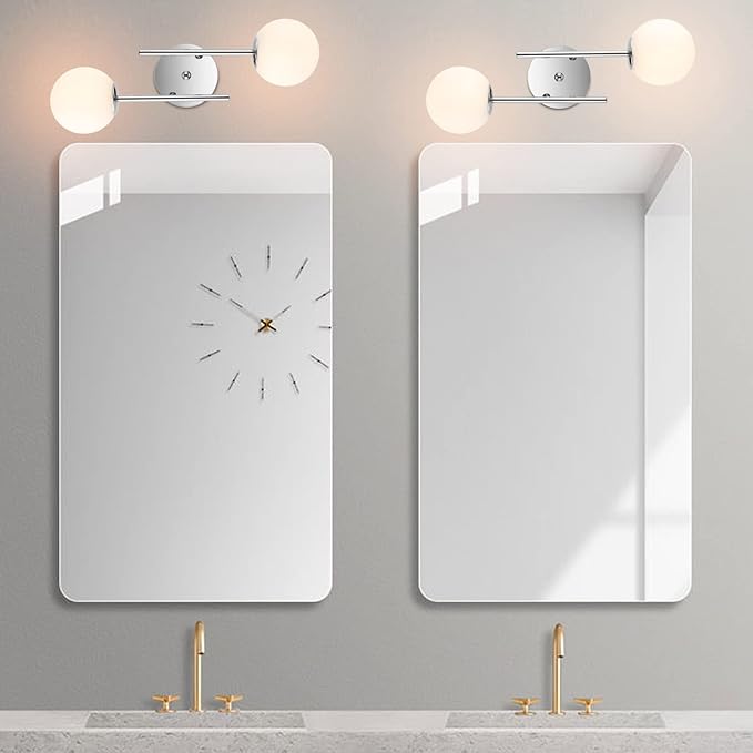 Modern Chrome Wall Sconce, 7.5" W x 20" H, G9 Base, Fully Dimmable, Ideal for Bathroom, Kitchen, Living Room, Office