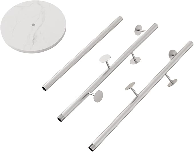 Silver Coat Racks, Metal Coat Rack Freestanding with Hooks, Entryway Coat Rack Stand, Coat Racks with Marble Base, Coat Tree for Hanging Clothes, Hats, Bags