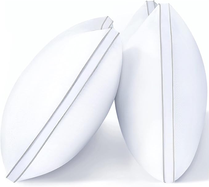 viewstar King Size Pillows Set of 2, Hotel Quality Cooling Down Alternative Gusseted Bed Pillows for Side, Back, or Stomach Sleepers, White