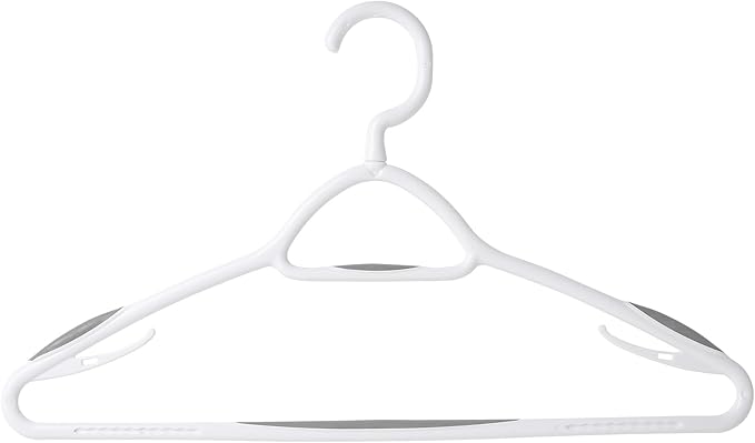 Neatfreak Set of 12 Deluxe Non Slip Clothes Hangers - Space Saving Design for Jackets, Pants, Shirts, 360 Degree Swivel Neck, Soft Grip Bars, Produced in North America