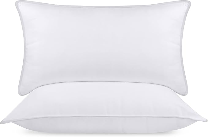 Utopia Bedding Bed Pillows for Sleeping (White), Queen Size, Set of 2, Hotel Pillow, Cooling Pillows for Side, Back or Stomach Sleepers