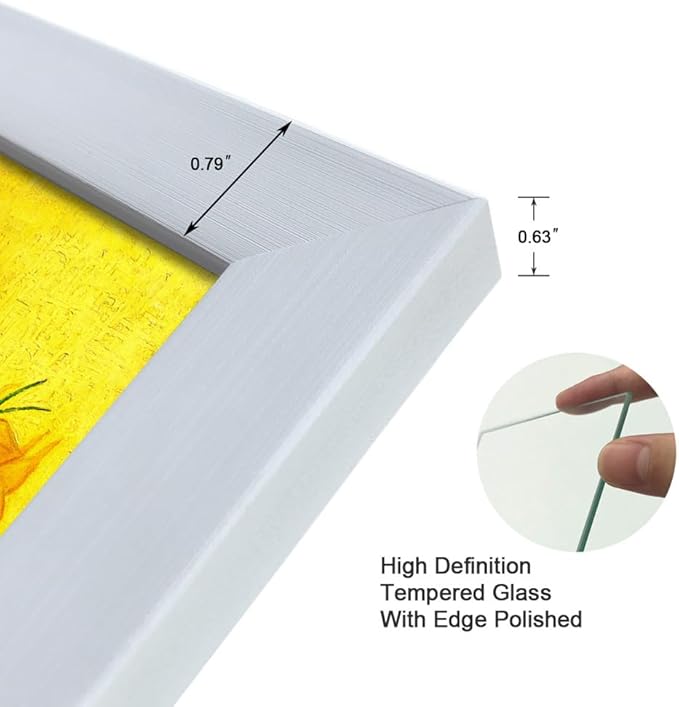 4x6 Picture Frame Set of 6 with Real Glass for Pictures 4x6 Without Mat, Wall Gallery or Tabletop display Photo Frames in White