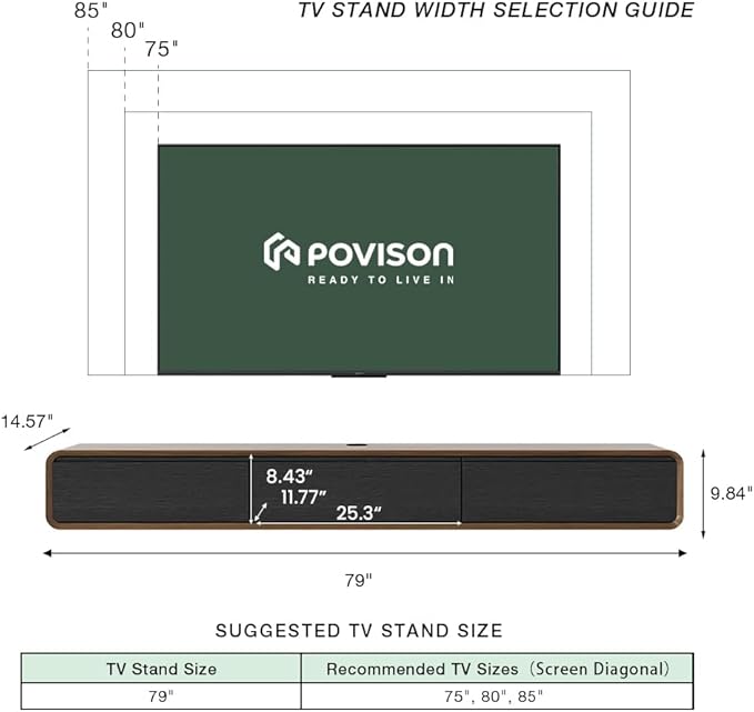 Fully-Assembled Minimalist Floating TV Stand, Modern Wall-Mounted Entertainment Center with 3 Flip-Down Cabinet Doors, Solid Wood, Walnut Veneer, 78"