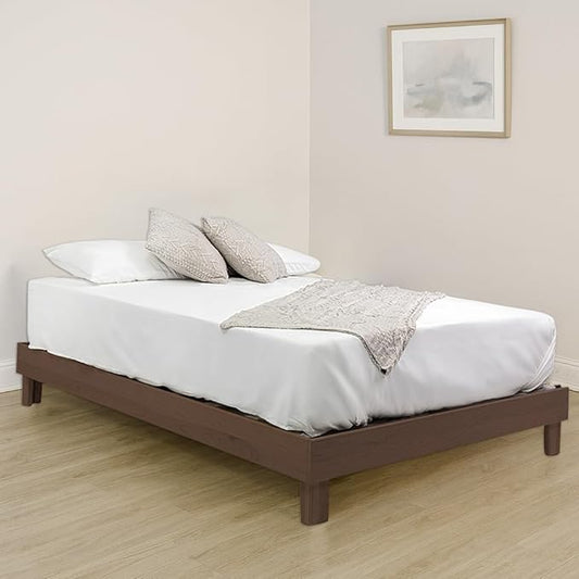 Solid Hardwood Platform Bed Frame with Slats, Quality Crafted in Pennsylvania, USA from Poplar by Mennonite Artisans, No Box Spring Needed, Easy Assembly