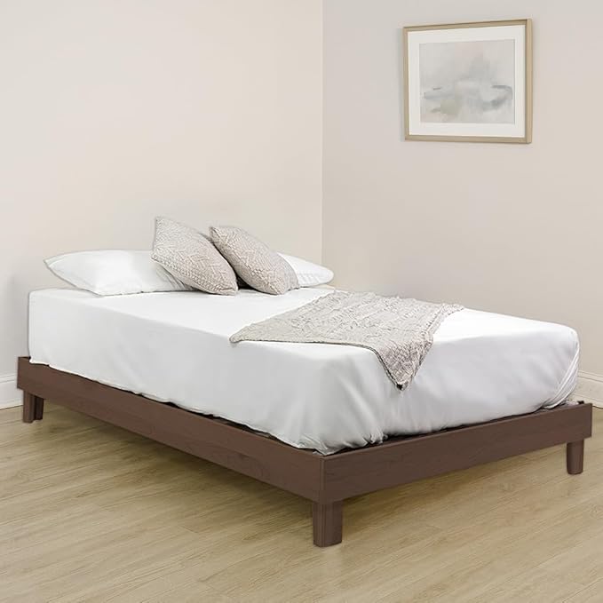 Solid Hardwood Platform Bed Frame with Slats, Quality Crafted in Pennsylvania, USA from Poplar by Mennonite Artisans, No Box Spring Needed, Easy Assembly