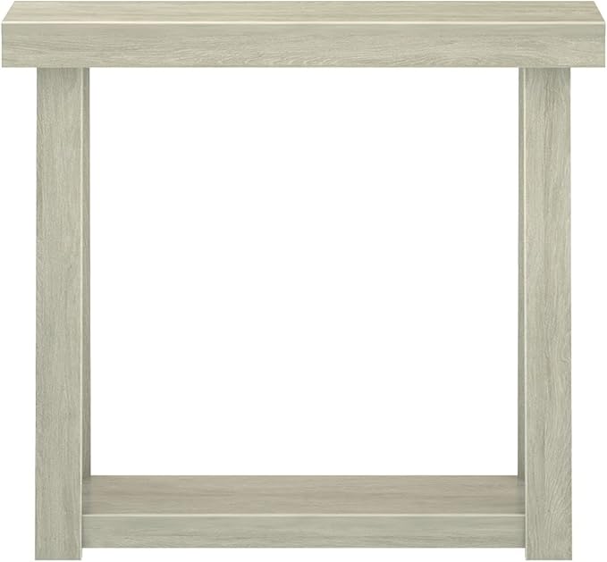 Plank+Beam Solid Wood Console Table with Storage, 36 Inch, Sofa Table with Shelf, Narrow Entryway Table for Hallway, Behind The Couch, Living Room, Foyer, Easy Assembly, Seashell