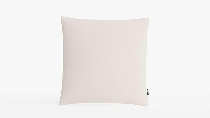 Outer Outdoor Throw Pillow with OuterWeave Performance Fabric, Decorative Outdoor Pillow for Patio & Outdoor Furniture, Includes Machine Washable Pillow Cover and Insert - Pailsades Cream, 18"x18"
