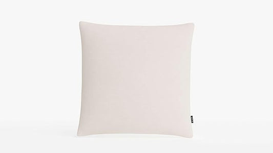 Outer Outdoor Throw Pillow with OuterWeave Performance Fabric, Decorative Outdoor Pillow for Patio & Outdoor Furniture, Includes Machine Washable Pillow Cover and Insert - Pailsades Cream, 18"x18"