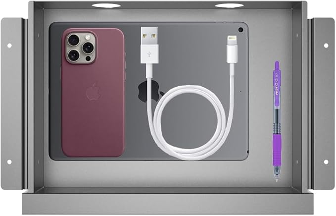 Dual Tier Under Desk Mounted Sliding Pull-out Drawer, 2 Layers W 15.3" x D 9.8" x H 5.1" Storage Organizer for Sit Stand Workstation, Metal, Black (2TierMedium)