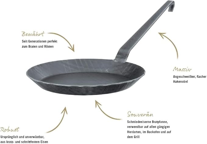 Rosle 24 cm Stainless Steel Wrought Iron Frying Pan