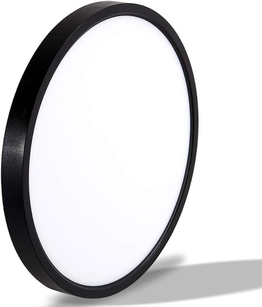 TALOYA LED Ceiling Light Office Black,5 Color Temperatures,15.8 Inch Thin Flat Modern Flush Mount LED Light Fixture for Living Room,24w Round