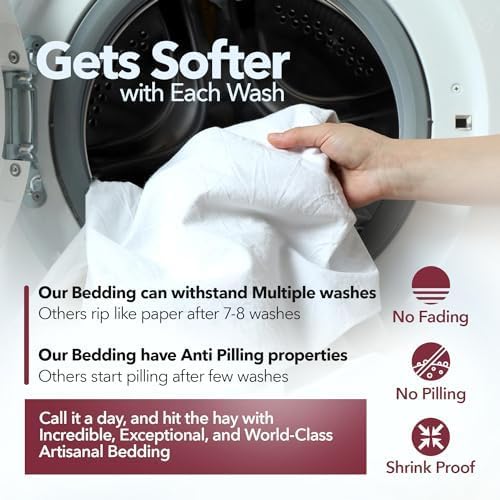 TEXAS LINEN CO. 800 TC Egyptian Cotton Sheets - 4 Piece Burgundy Color Full Cooling Sheet for Hot Sleepers, Soft, Breathable Bed Sheet Set, Luxury Hotel Sheets, Fits Mattress Upto 18'' DEEP Pocket