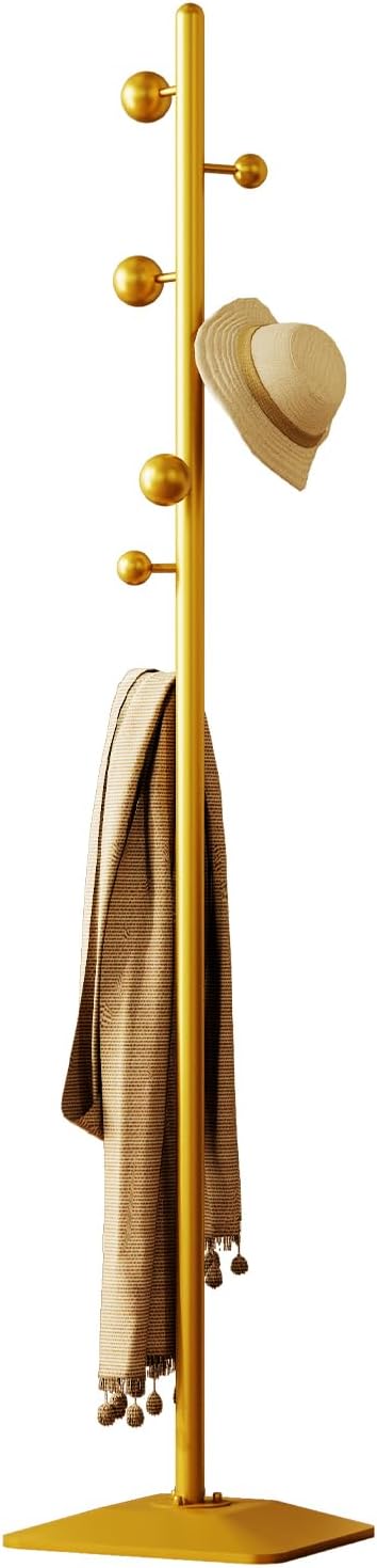 coat rack freestanding,coat rack stand with 7 Hooks and Metal Base for Bags, Hats.Coat Tree Coat Hanger Stand for Home Office Hall Entryway