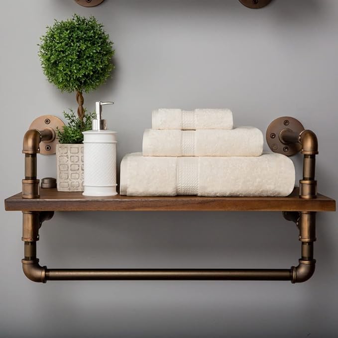 Superior Egyptian Cotton Pile 3 Piece Towel Set, Includes 1 Bath, 1 Hand, 1 Face Towel/Washcloth, Ultra Soft Luxury Towels, Thick Plush Essentials, Guest Bath, Spa, Hotel Bathroom, Cream