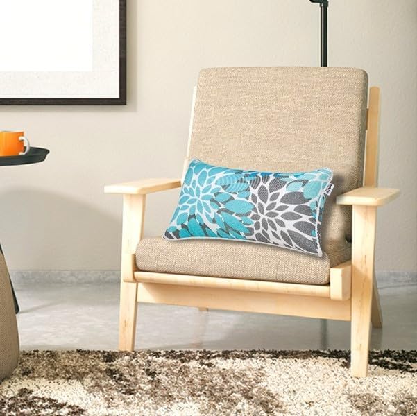 Outdoor Lumbar Pillows - Decorative Pillows with Insert Included Set of 2 Outdoor Pillows for Patio Furniture 12x20 Inch